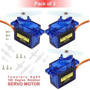 Scienticy TowerPro SG90 Mini Servo Motor 180 Degree Rotation Standard ...