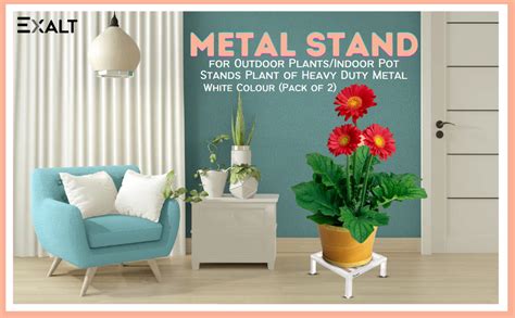 EXALT® Flower Metal Pot Stand For Outdoor Plants / Indoor Pot Stands ...