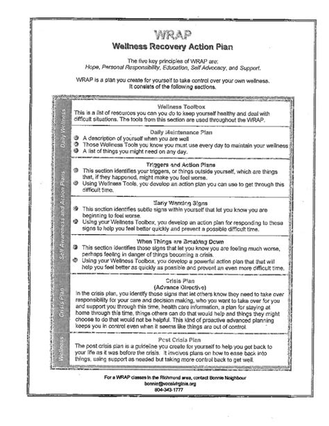 WRAP Plan Guide: Key Elements for Your Wellness Strategy - Studocu