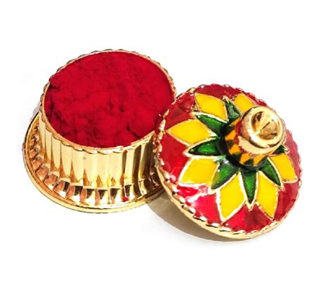 Red Sindoor Powder in Small Fancy Gift box for Women Puja Tilak Suhaag ...