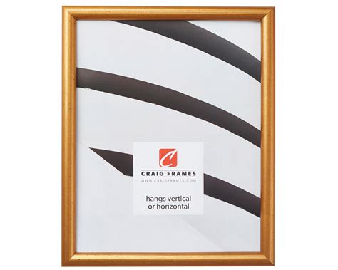 Buy Bullnose, Contemporary Brushed Gold Picture Frame, .5" Wide, 35 ...