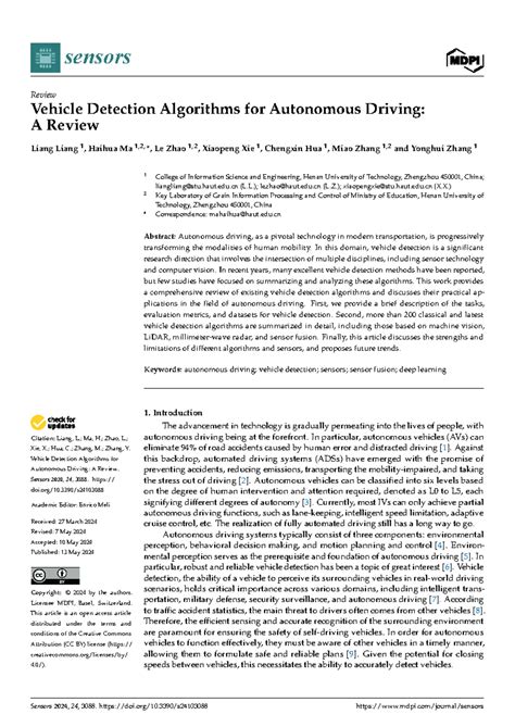 Vehicle Detection Algorithms for Autonomous Driving: A Review ...