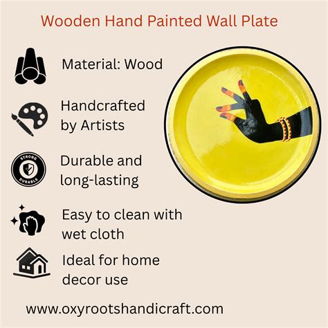 Wooden Hand Painted Round Plates Wall-Dance Mudra Design – Oxyroots ...