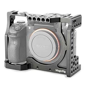MAGICRIG Camera Cage with Standard Cold Shoe for Sony A7RIII/A7RII ...