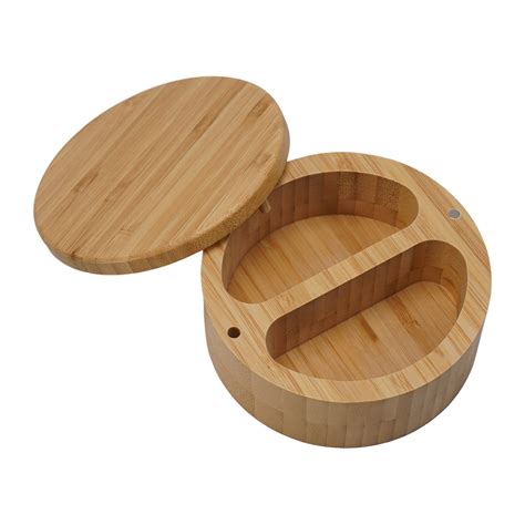 Wooden Salt And Pepper Container, Cellar, Spice Box, With Rotating ...
