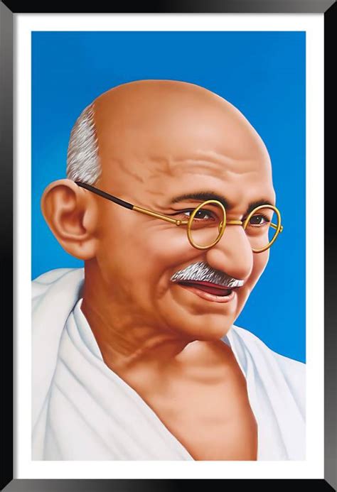DBrush Mahatma Gandhi Artwork with framed Gandhiji Painting Potrait ...
