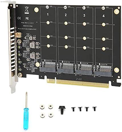 4 Port NVMe to PCIe Host Controller Expansion Card, M.2 NVME to PCIe ...