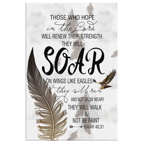 Soar on Wings Like Eagles Isaiah 40:31 Christian Wall Art Canvas ...