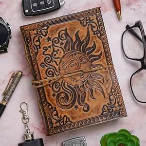 THE HOME GARAGE Vintage Handmade Genuine Leather Journal | Premium ...