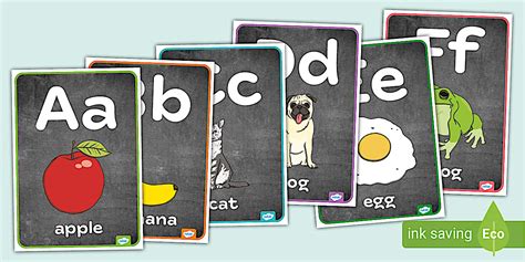 Chalkboard Alphabet Display Posters