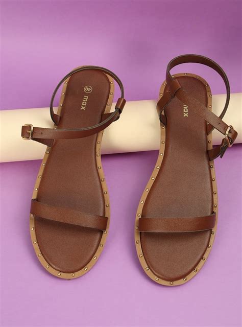 Buy Women Studded Ankle Strap Flats Online at just Rs. 799.0 ...