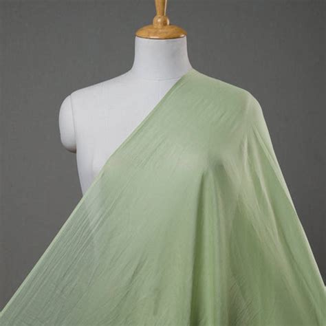 Premium Handloom Silk & Cotton Green Fabric Material | iTokri