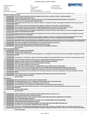 NAVFAC Contractor Safety Self-Evaluation Checklist 2009-2026 - Fill and ...