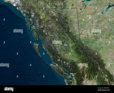 British Columbia, province of Canada. High resolution satellite map Stock Photo - Alamy