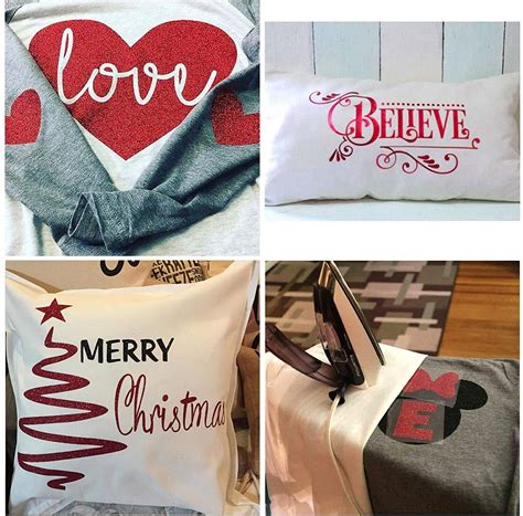 Buy Glitter Heat Transfer Vinyl HTV vinyl Roll for T-Shirt/Iron On Heat ...