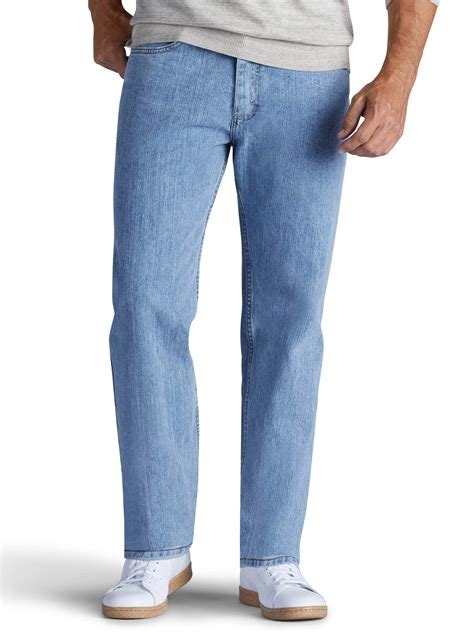 Lee Men's Relaxed Fit Straight Leg Jeans - Worn Light, Worn Light ...