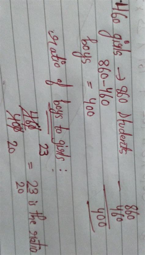 A public in the city have 460 girls among 860 student . what is the ...