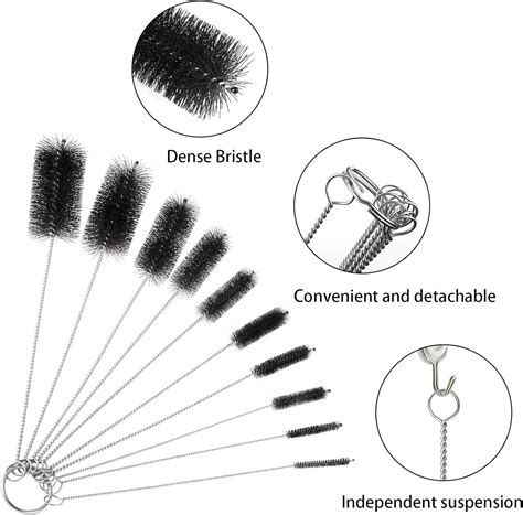 WIFUN 10 PCS Bottle Brushes - Small Straw Cleaner Brush Set for Teapot ...