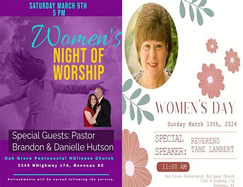 Womens Weekend of Worship, Oak Grove Pentecostal Holiness Church ...