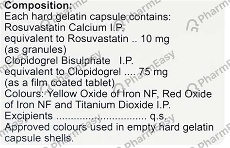 Rosvin Cv 10mg Capsule: Uses, Side Effects, Price & Dosage | PharmEasy