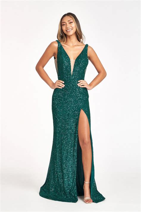 Black Sequined Sleeveless Long Evening Dress │ The Dress Outlet - Prom ...