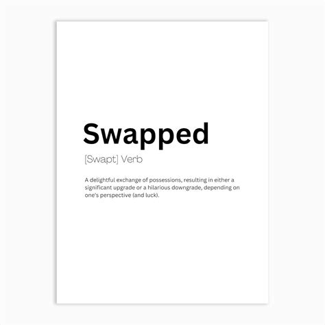 Swapped Definition Meaning Art Print by Kaigozen - Fy