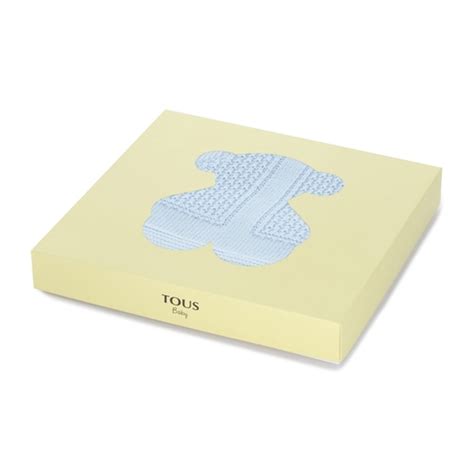 Manta tejida multimotivos Nilo Azul celeste . | TOUS