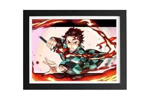 YourCanvas | Tanjiro Kamado Flame Breathing | Demon Slayer Framed ...