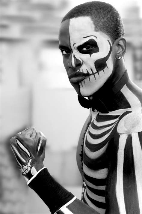 Black And White Face Paint Photography