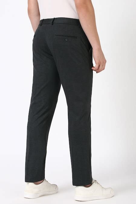 Black Checked Full Length Formal Men Slim Fit Formal Trousers - Selling ...
