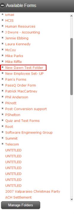 Move Form to a Folder