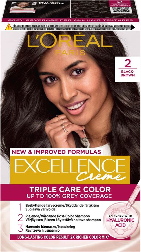 Loreal Paris Excellence Crème Triple Care Color 2 Black-Brown | lyko.com