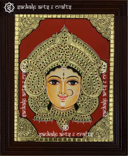 Durga Devi Tanjore Painting – SANKALP ARTS & CRAFTS