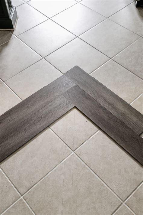 How to Install a Herringbone LVP Floating Floor Over Tile - DESIGN IT ...