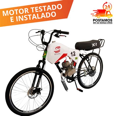 Bicicleta Bike Motorizada 80cc Série Limitada F1 Senna A MAIS RESISTENTE DO MERCADO | Shopee Brasil