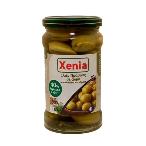 Green Olives in brine (-40% salt) | Olympia Xenia