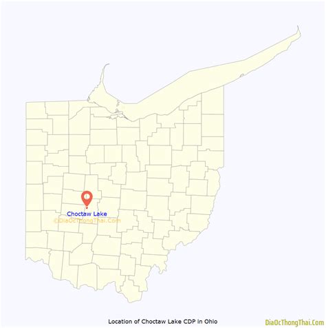 Map of Choctaw Lake CDP - Thong Thai Real