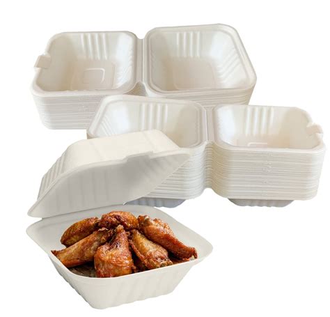 Buy Raj Eco To Go Containers 100 pack 6" Take out food containers ...