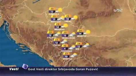 Vremenska prognoza 14.05.2017 - B92