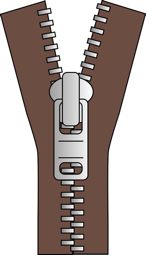 Brown Zipper Clipart transparent PNG - StickPNG