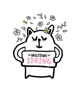 Image result for Hello Spring Square Sign Cartoon