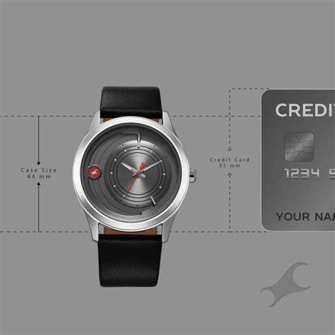 Buy Online Fastrack Groove Quartz Analog Grey Dial Black Leather Strap ...