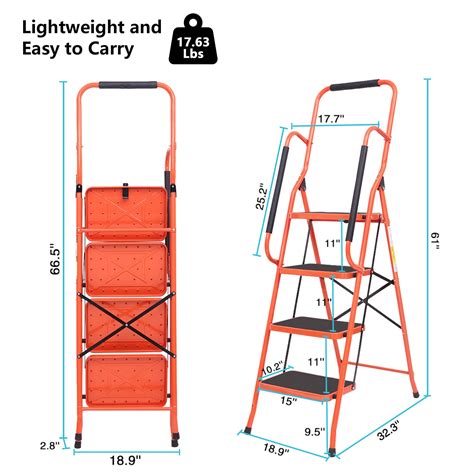 Snapklik.com : LUISLADDERS 4 Step Ladder Safety Tool Ladder Folding ...