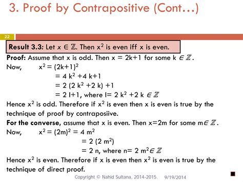 Chapter-3: DIRECT PROOF AND PROOF BY CONTRAPOSITIVE | PDF