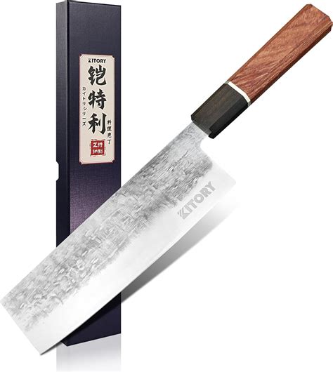 KITORY Nakiri Knife, Usuba Knives 7'', Vegetable Chef Knife 9CR18MOV ...