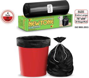 newtone Premium OXO Biodegradable Garbage Bags Size 76 cm x 94 cm (4 ...