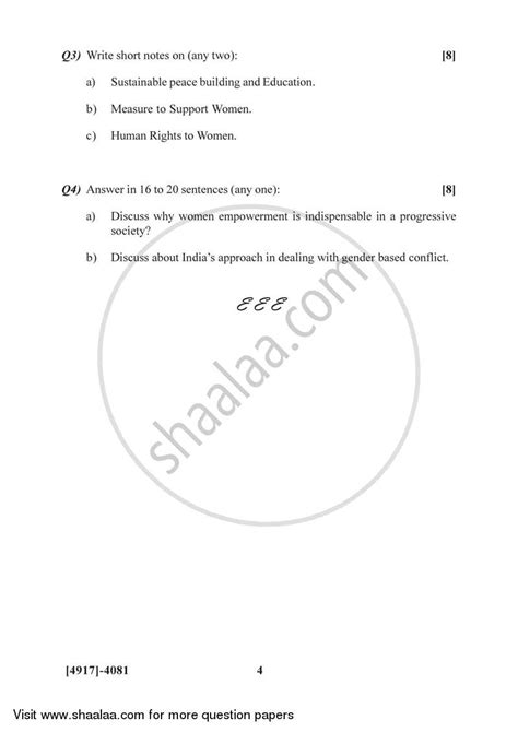 Gender Based Conflicts and Human Rights 2015-2016 B.Sc Defence and ...