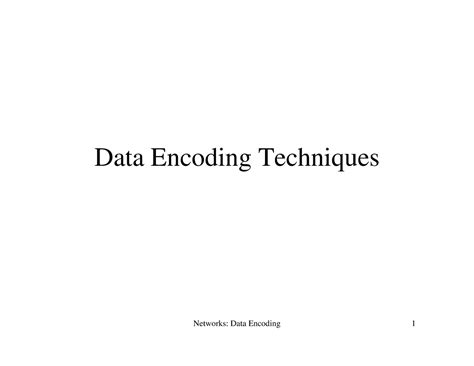 Data Encoding - Ggh - Data Encoding Techniques Digital Data, Analog ...