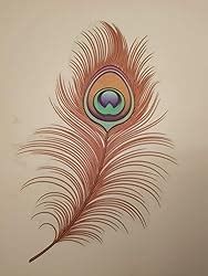Decals Design 'Oh Dreamy Peacock Feather' Wall Sticker (PVC Vinyl, 50 ...