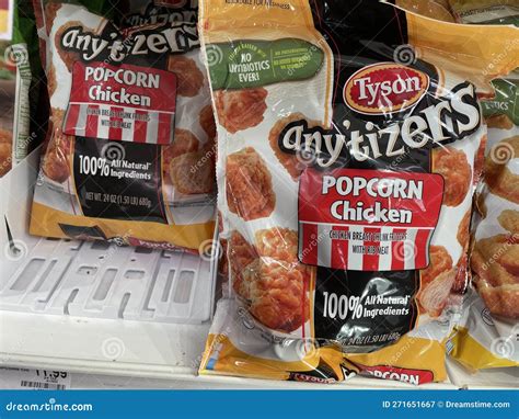 Grocery Store Tyson Anytizers Frozen Popcorn Chicken Editorial ...